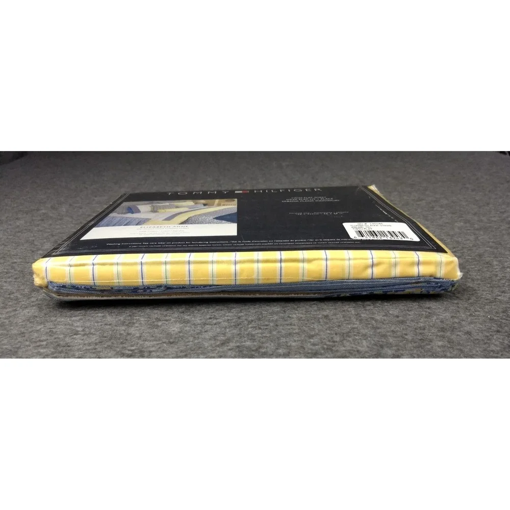 Tommy Hilfiger Twin Flat Sheet Cotton Elizabeth‎ Anne Floral Yellow Stripe NEW